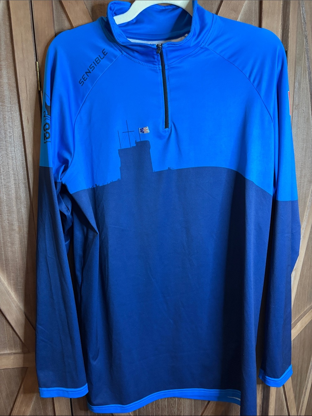 SENSIBLE GEAR Newfoundland Labrador Blue 1/4 Zip Pullover MENS LARGE